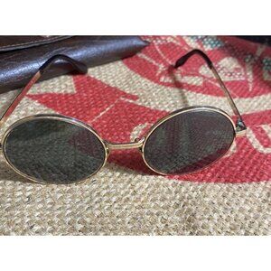 Vintage Round Sunglasses #762 - Frames Italy  20/000/12k - Tura Case